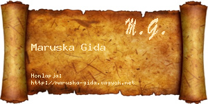 Maruska Gida névjegykártya